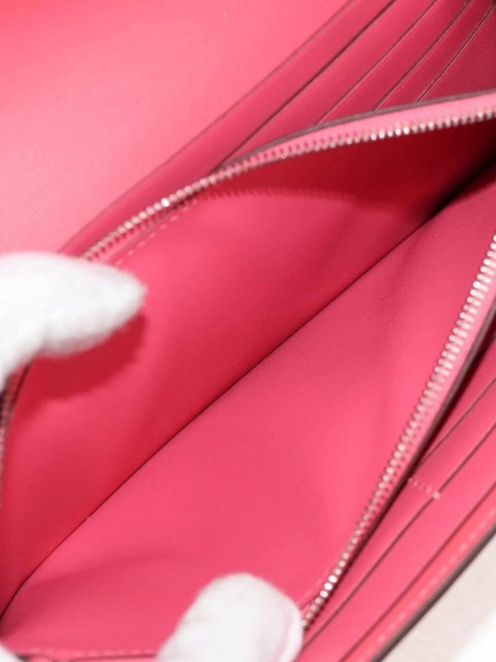 HERMES Constance Long Wallet Leather Pink Auth 141188SM - Picture 10 of 15